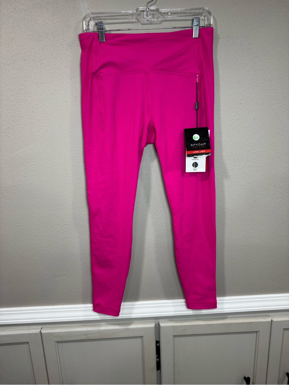 NWT Spyder Ribbed Pink Legging